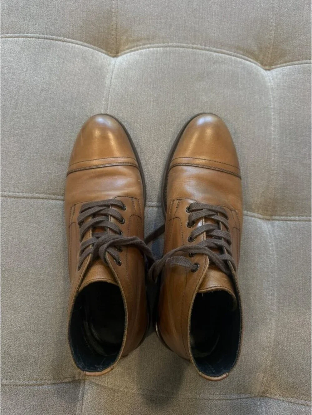 Thursday Boot Co Captain Cap Toe Boots Tan Leather Mens 8